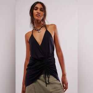 FREE PEOPLE BLACK CALLIE TOP IN SZ XS